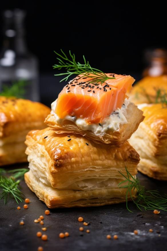 Knusprige Kartoffelrösti mit Lachs und Meerrettichcreme