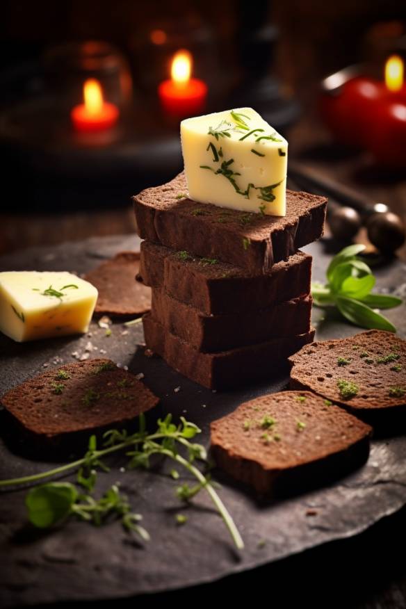 Pumpernickel-Gouda-Fingerfood