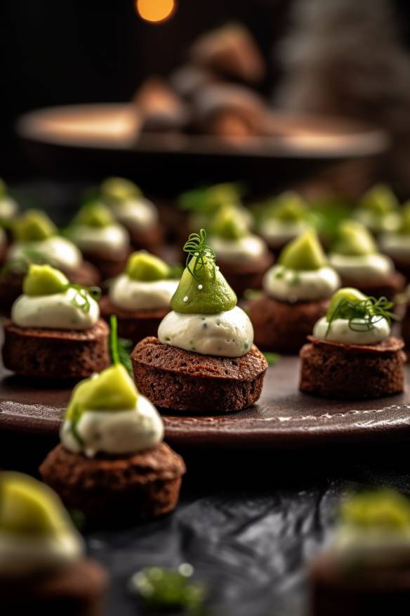 Pumpernickel-Häppchen mit Avocado-Creme