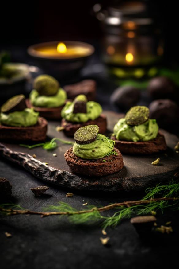 Pumpernickel-Häppchen mit Avocado-Creme