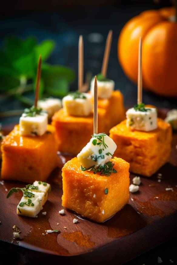 Kürbis-Feta Bites - Perfektes Fingerfood für jede Gelegenheit