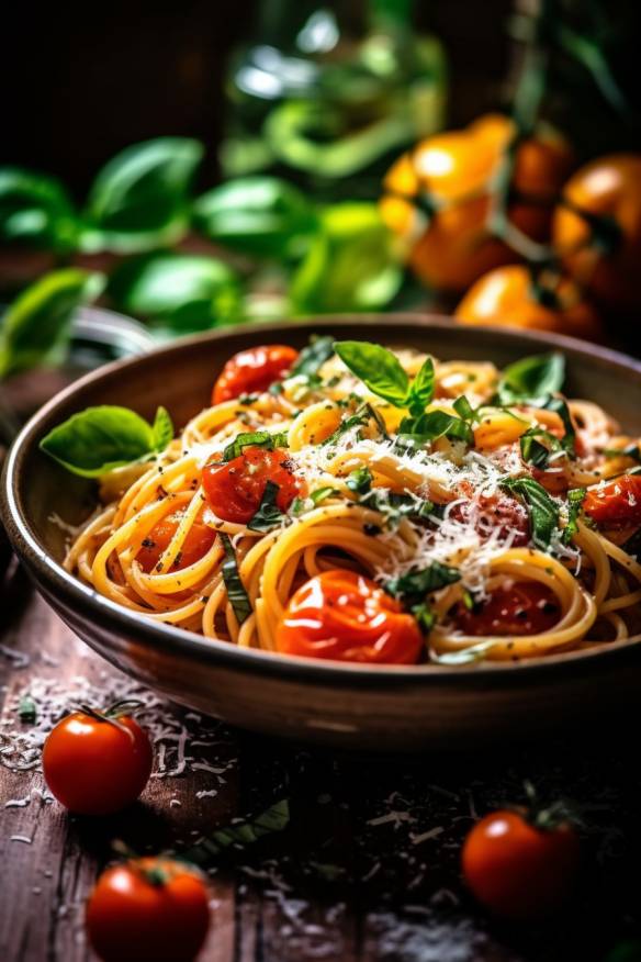 Gebackene Tomaten-Häppchen mit Baguette