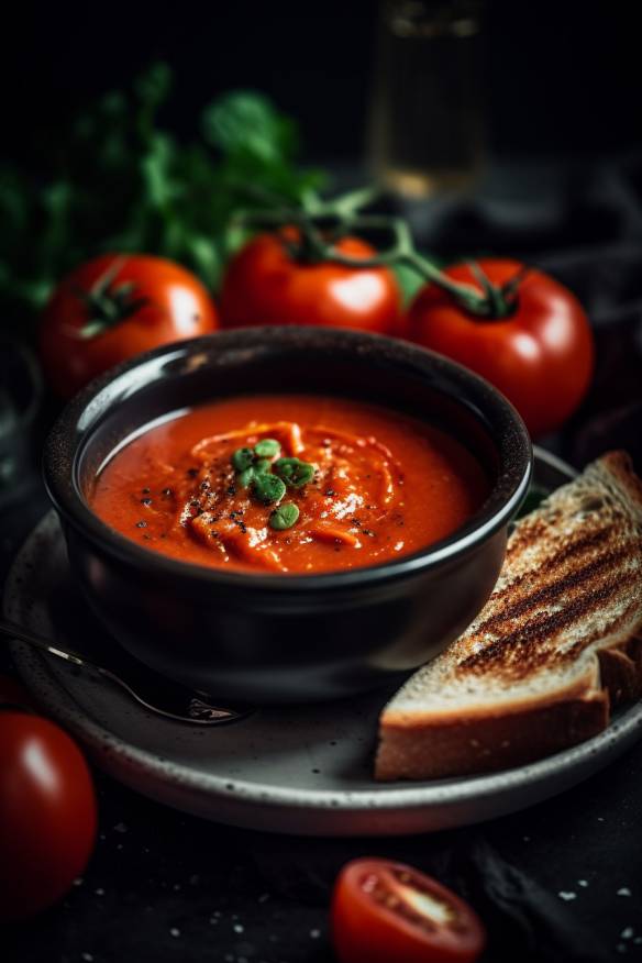 Schnelle und einfache Tomatensuppe