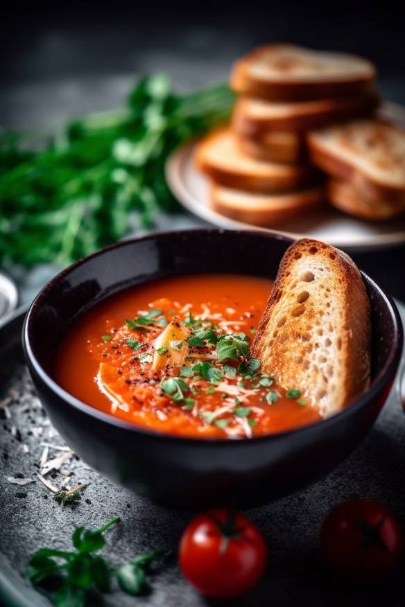 Schnelle und einfache Tomatensuppe