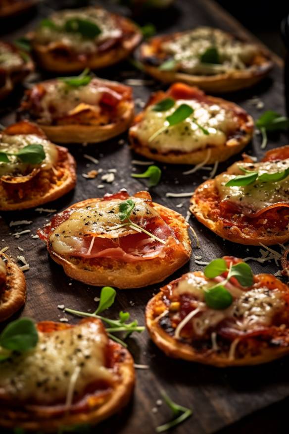 Schnelle Mini-Pizzas - Perfekter Fingerfood Snack für jede Party