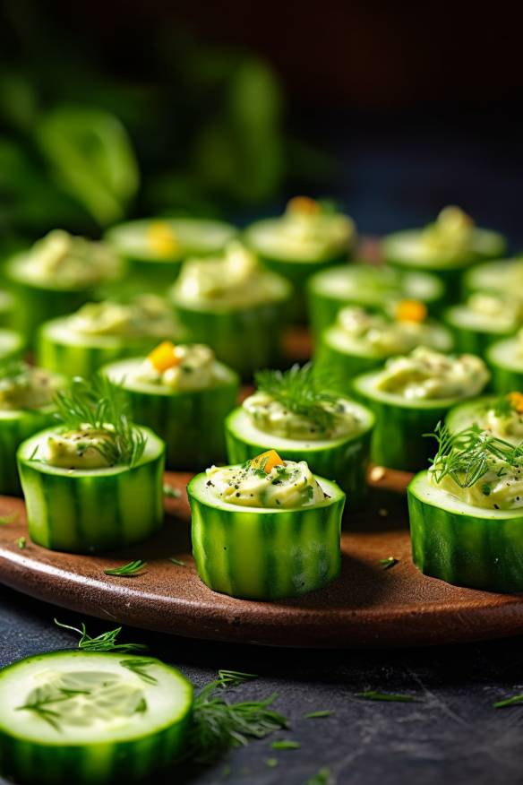 Erfrischende Gurken-Häppchen - Leicht und Lecker