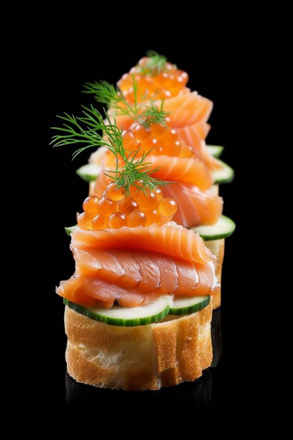 Lachs-Baguette-Fingerfood