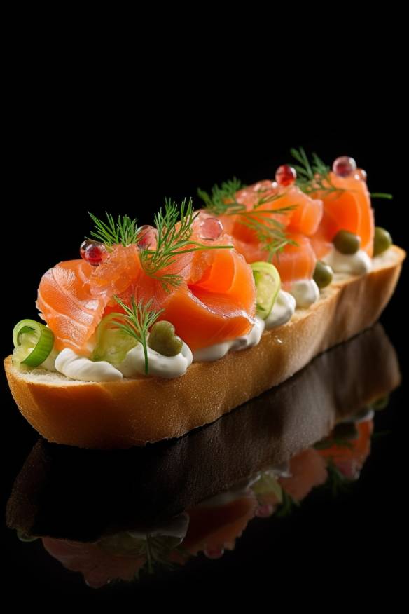 Lachs-Baguette-Fingerfood