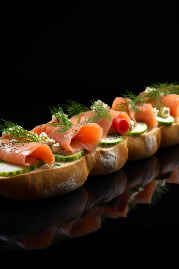 Lachs-Baguette-Fingerfood