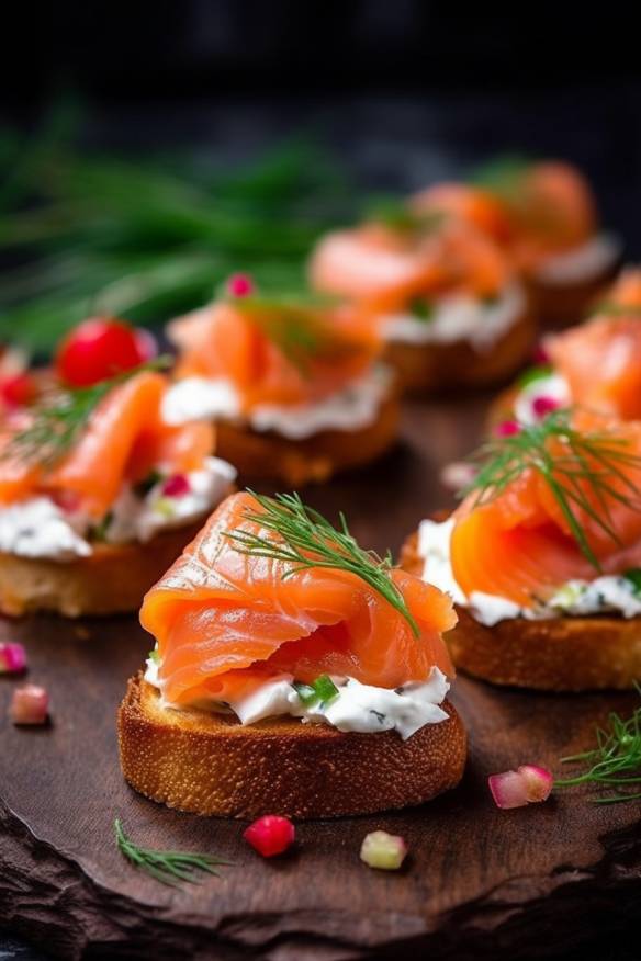 Lachs-Crostini - Leckere Häppchen für den Sektempfang