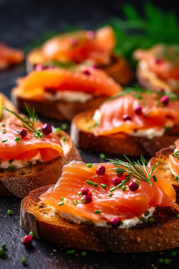 Lachs-Crostini - Leckere Häppchen für den Sektempfang