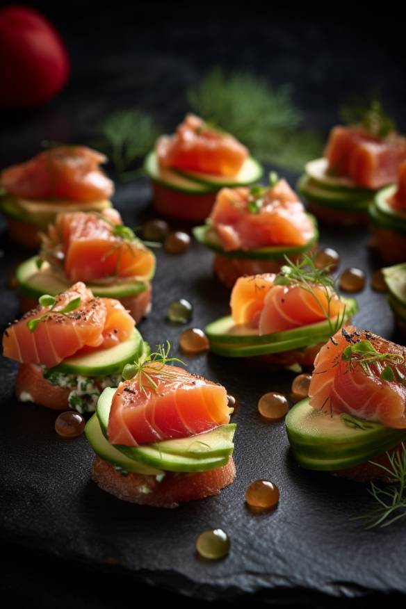 Lachs-Avocado-Häppchen