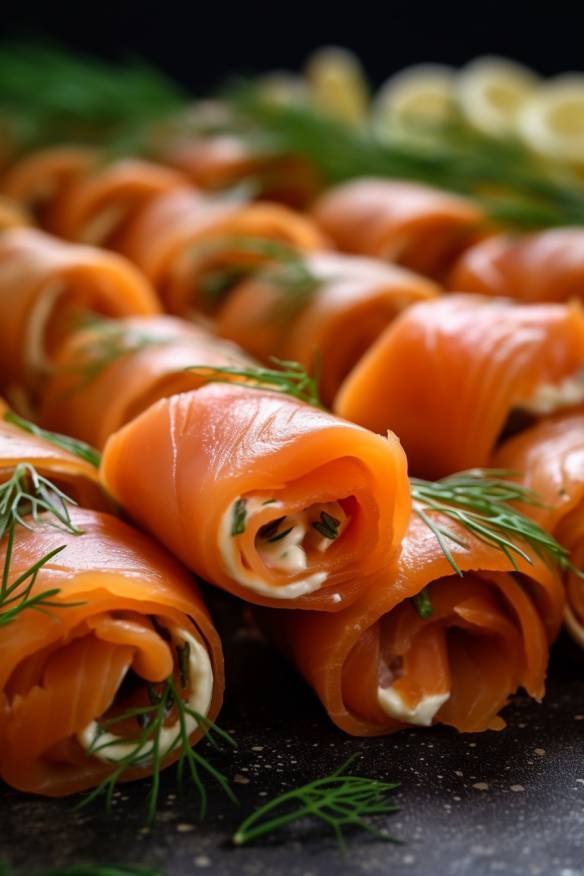 Lachs-Häppchen-Wraps - Kleine Leckerbissen für den Partytisch