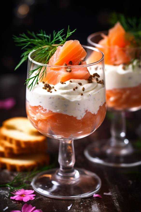 Lachs-Frischkäse-Creme im Gläschen - Das perfekte Fingerfood für Partys