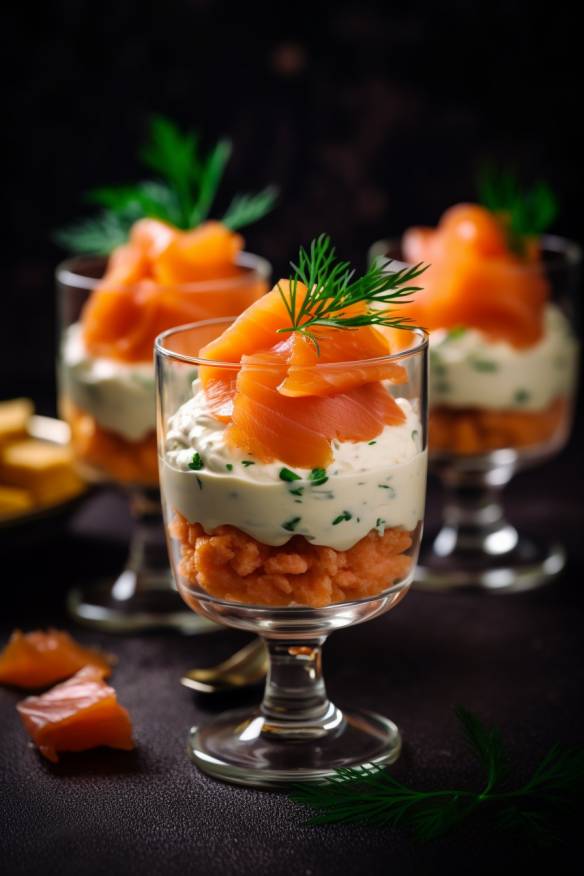 Lachs-Frischkäse-Creme im Gläschen - Das perfekte Fingerfood für Partys