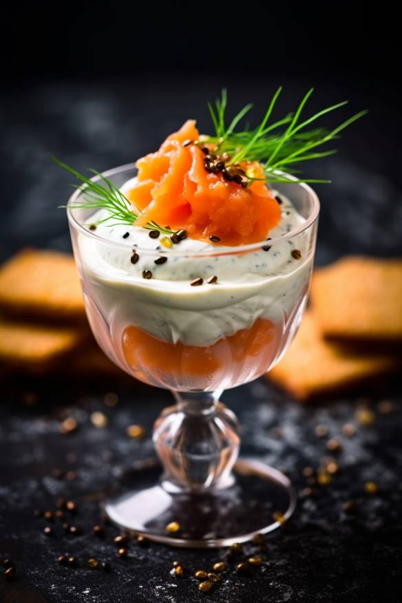 Lachs-Frischkäse-Creme im Gläschen - Das perfekte Fingerfood für Partys