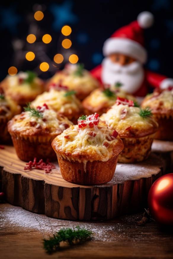 Nikolaus-Muffins mit Speck und Gemüse