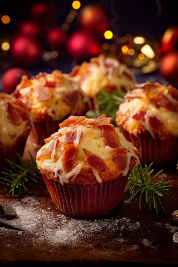 Nikolaus-Muffins mit Speck und Gemüse