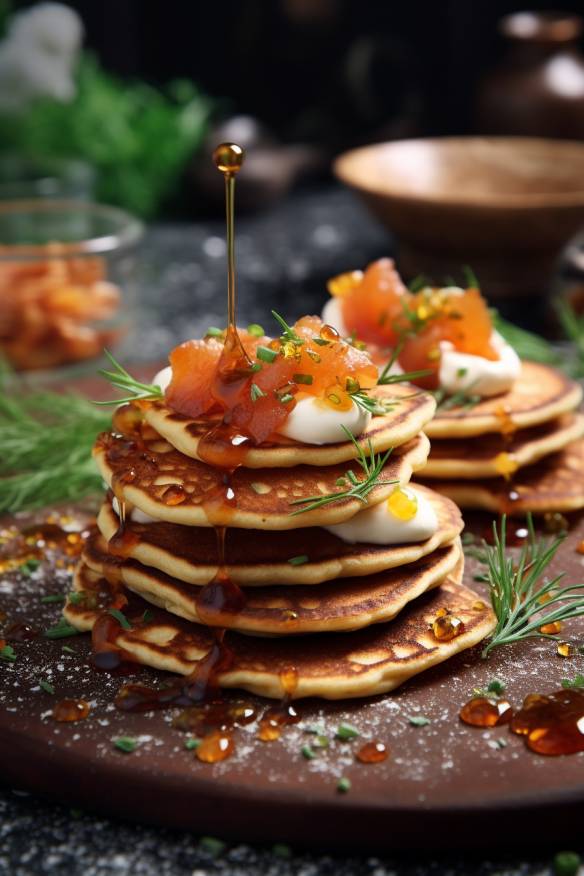 Herzhaftes Pfannkuchen-Fingerfood