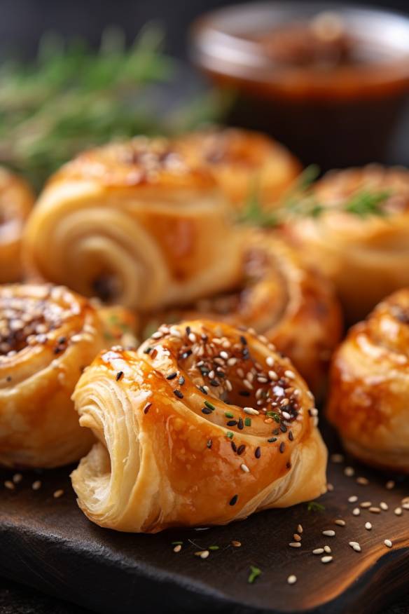 Knusprige Blätterteig-Schnecken - Perfektes Fingerfood für Weihnachten