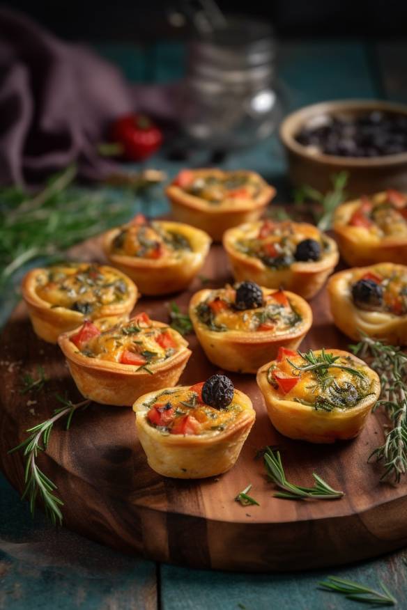 Pikante Mini-Quiches - Kleine Häppchen zum Geburtstag.