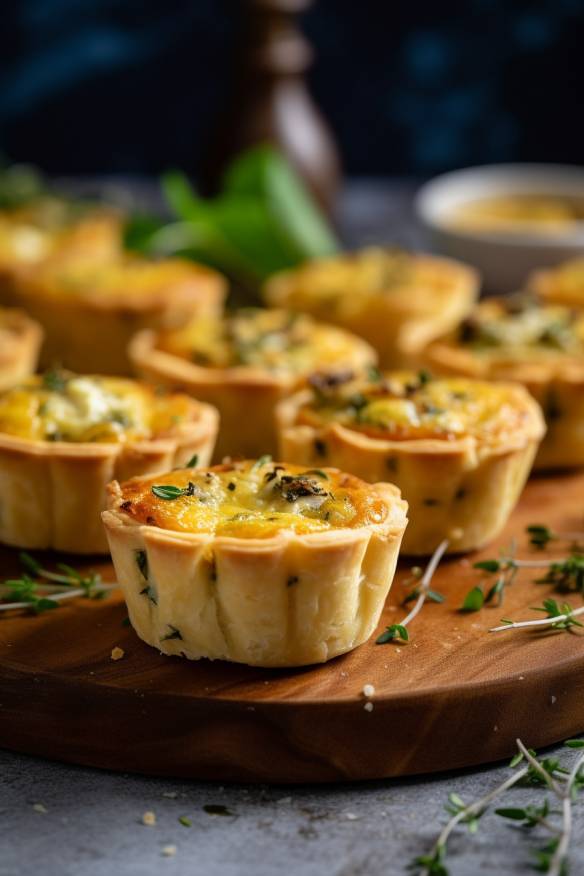 Pikante Mini-Quiches - Kleine Häppchen zum Geburtstag.