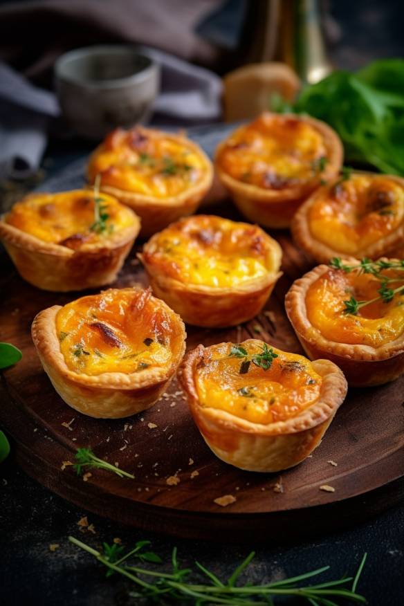 Pikante Mini-Quiches als herzhafte Partysnacks.