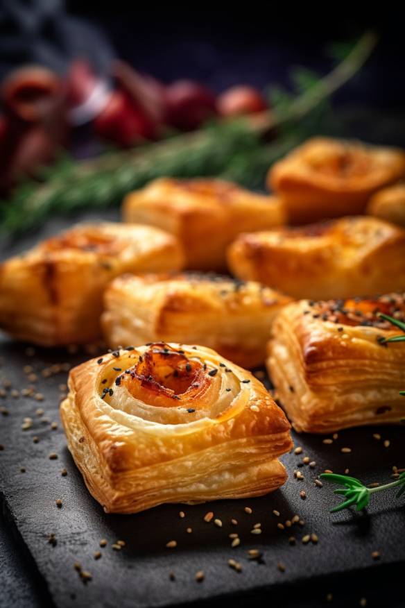 Herzhaftes Fingerfood aus Blätterteig