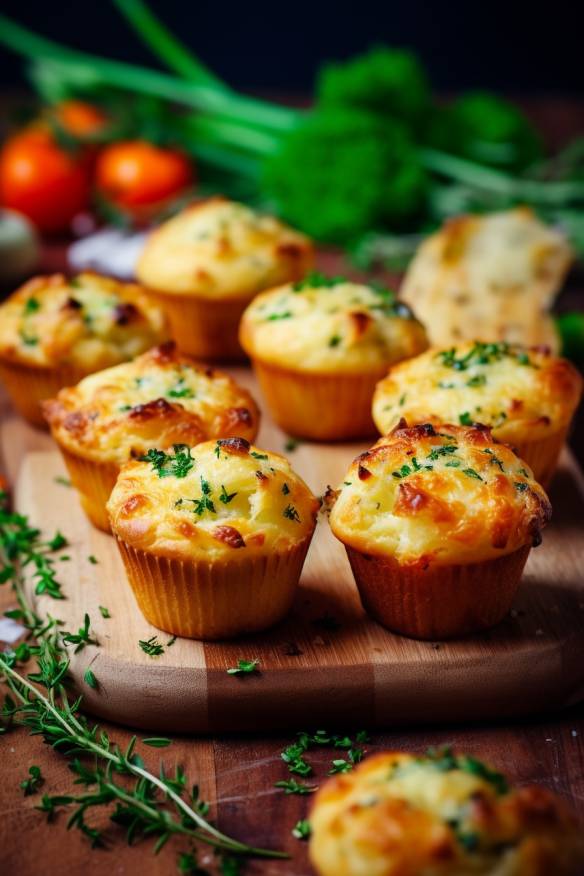 Herzhafte Gemüse-Käse-Muffins als Fingerfood ohne Mehl