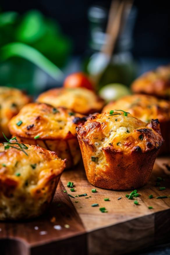 Herzhafte Gemüse-Käse-Muffins als Fingerfood ohne Mehl