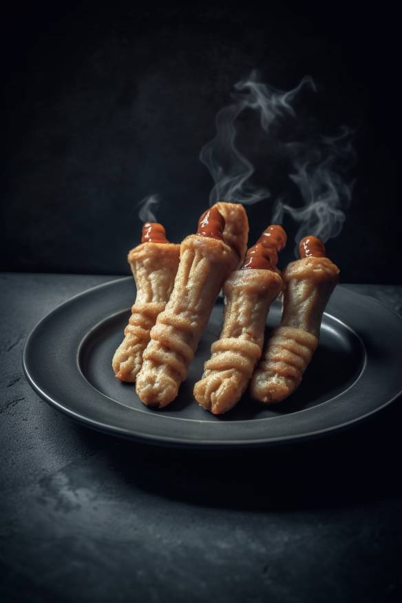 Blutige Finger aus Würstchen - Herzhaftes Halloween-Fingerfood