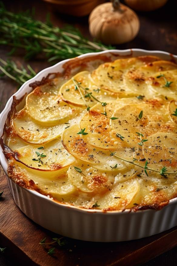 Einfaches Kartoffelgratin