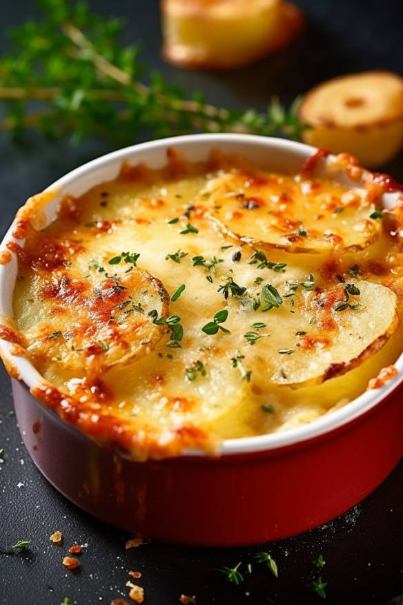 Einfaches Kartoffelgratin