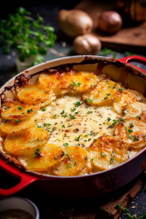 Einfaches Kartoffelgratin