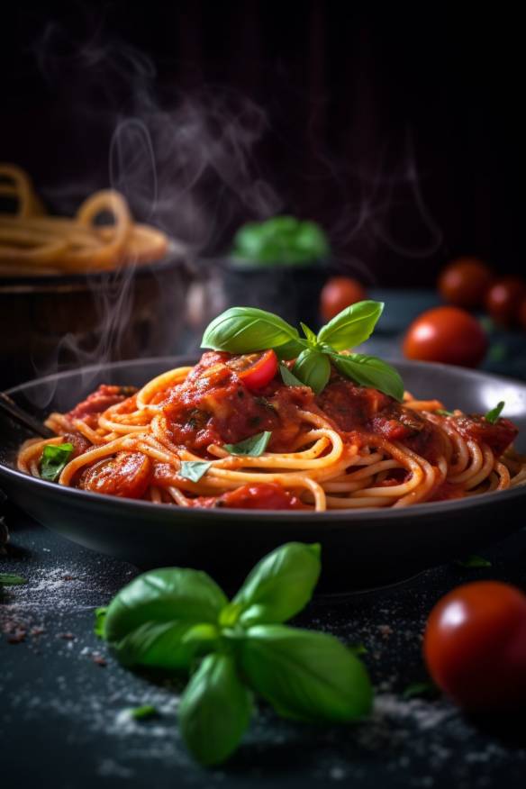 Spaghetti mit Tomatensauce