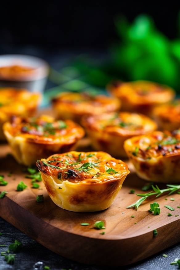 Knusprige Mini-Quiches - Schnelles Fingerfood zum Sekt