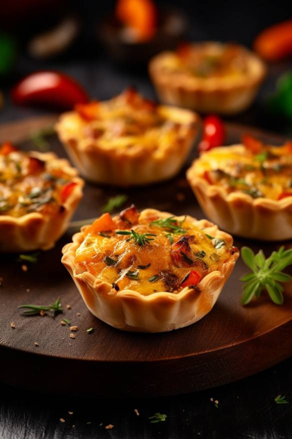 Knusprige Mini-Quiches - Schnelles Fingerfood zum Sekt