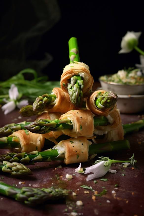 Frühlingshafte Spargel-Quichettes - Perfektes Fingerfood für den Frühling