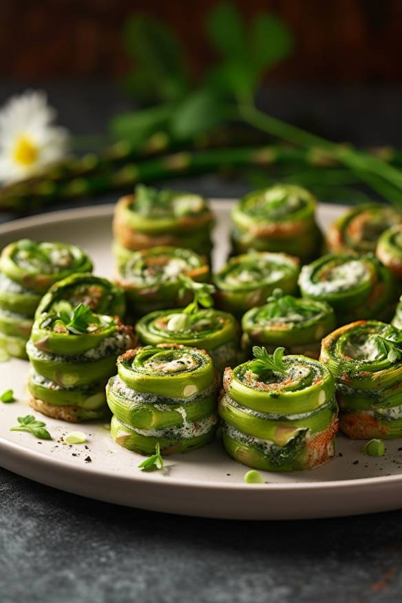 Frühlingshafte Spargel-Quichettes - Perfektes Fingerfood für den Frühling