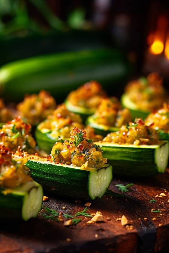 Gefüllte Gurken als Fingerfood