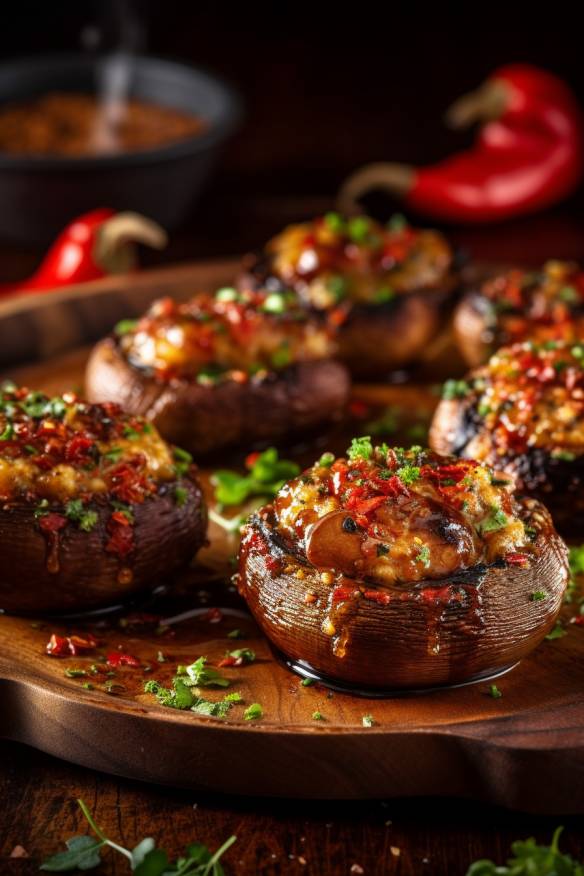 Gefüllte Champignons - Perfekte warme Partysnacks