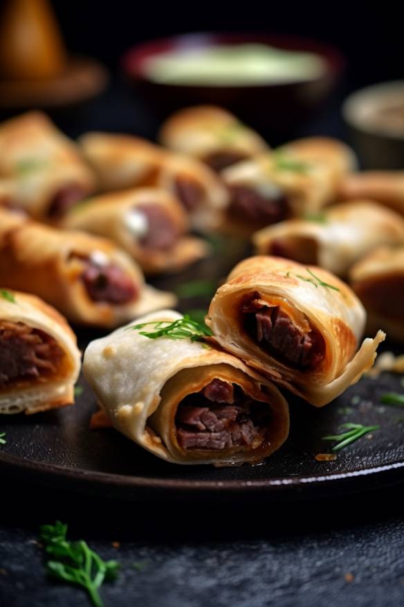 Gefüllte Wraps Häppchen - Perfektes Fingerfood für jede Party