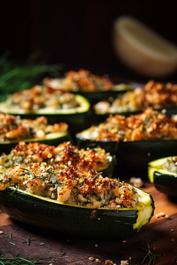 Gefüllte Zucchini mit Feta - Leckeres Fingerfood für jede Gelegenheit