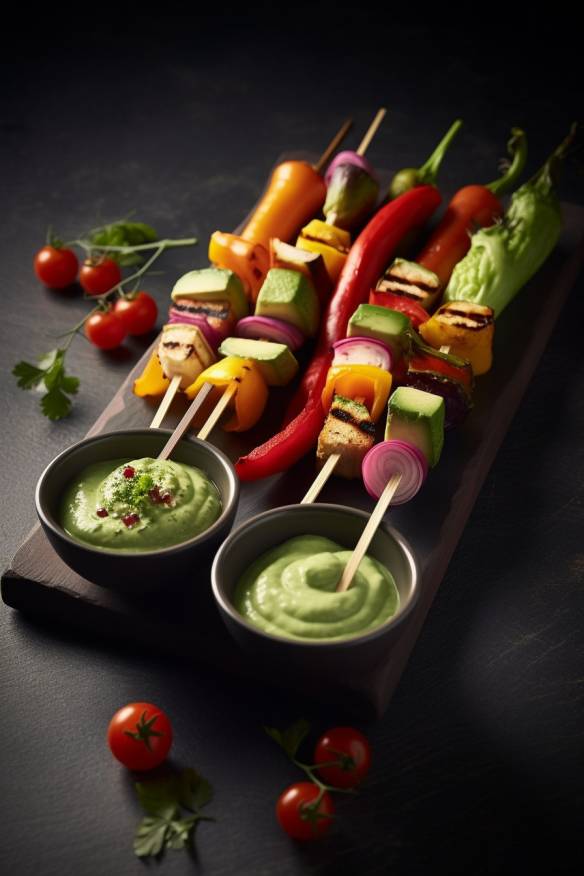 Sommerliche Gemüsesticks mit Avocado-Dip