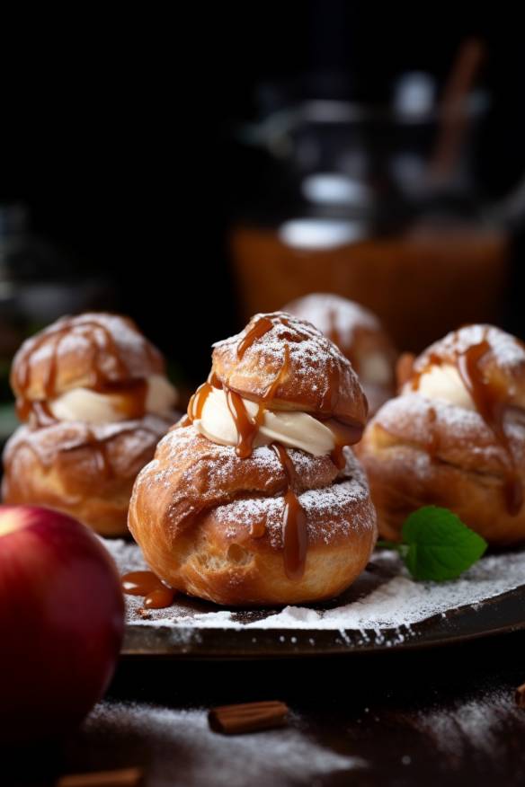 Süße Apfel-Zimt-Windbeutel - Fantastisches Fingerfood für Naschkatzen