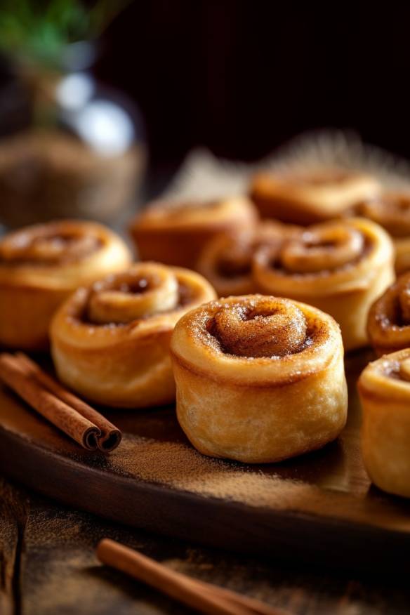 Süßes Fingerfood aus Blätterteig - Knusprige Mini-Schnecken mit Zimt-Zucker-Füllung