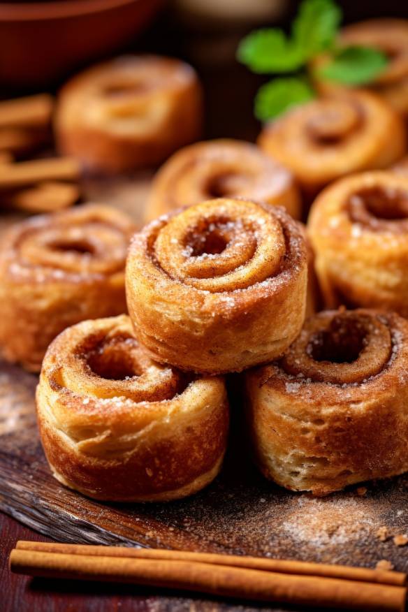 Süßes Fingerfood aus Blätterteig - Knusprige Mini-Schnecken mit Zimt-Zucker-Füllung