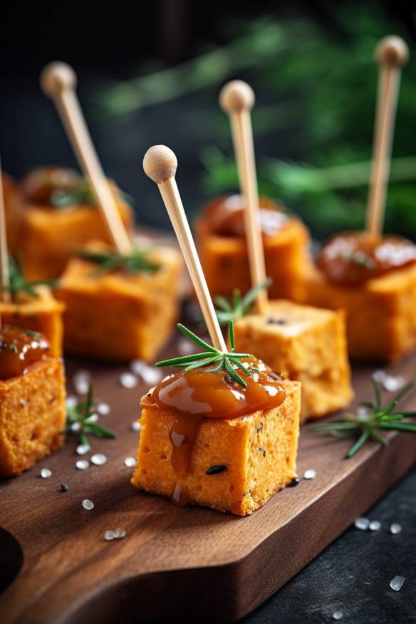 Süßkartoffel-Tahini-Bites - Veganes Fingerfood ohne Fleisch