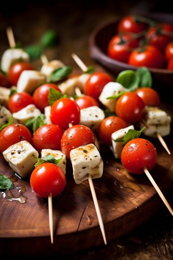 Tomaten-Feta-Spieße - Schnelles Fingerfood für jede Party