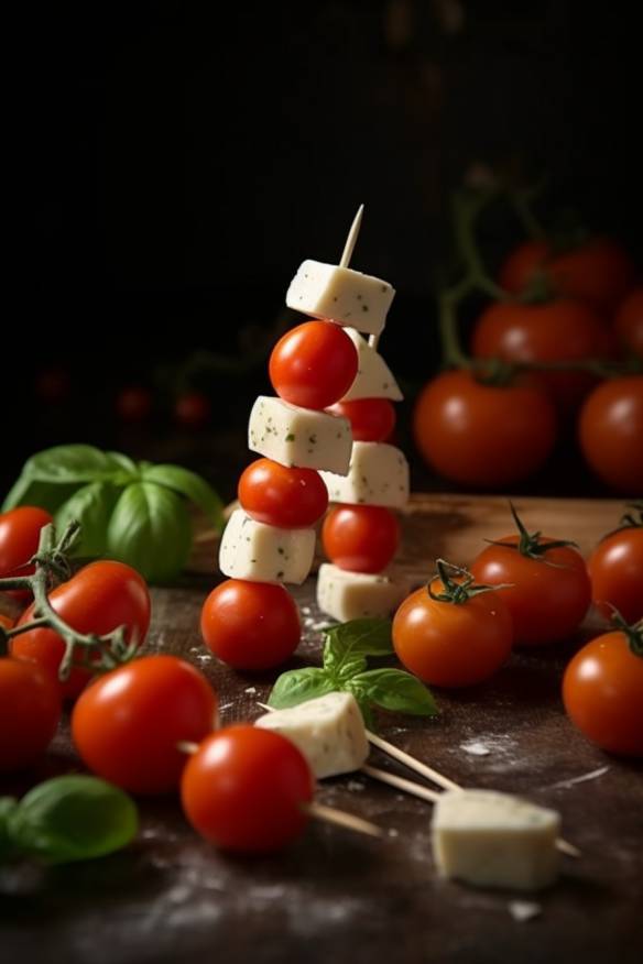 Tomaten-Mozzarella-Spieße - Fingerfood zum Vorbereiten am Vortag